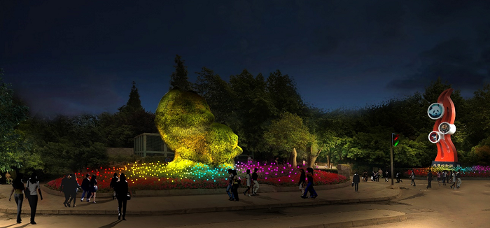 成都動(dòng)物園景觀燈光照明